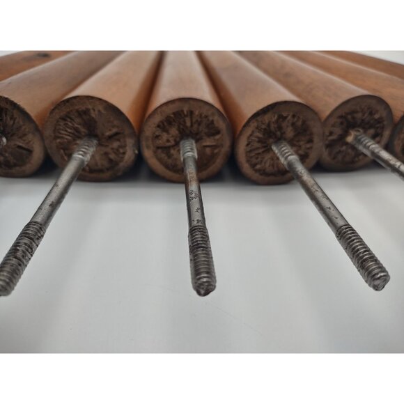 Vintage Set of 8 Mid Century Modern 11.75" Wood Tapered Coffee Table Legs, READ - Picture 15 of 17